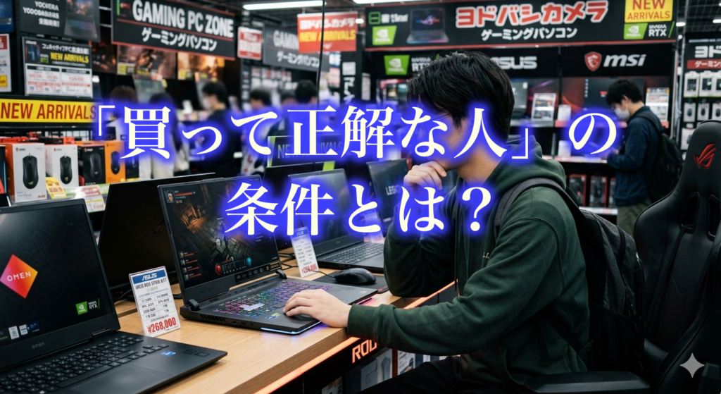 ゲーミングノートPCを買って正解な人
