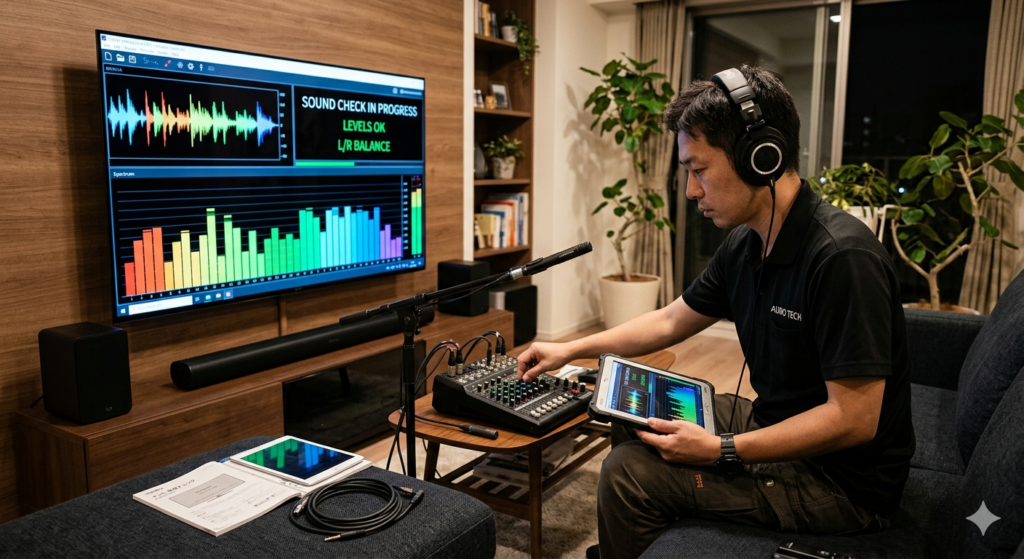 テレビのサウンドチェック