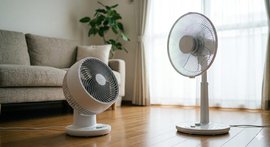 サーキュレーターと扇風機