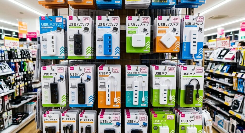 ダイソーUSBハブ