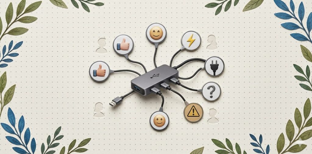 ダイソーUSBハブの口コミ