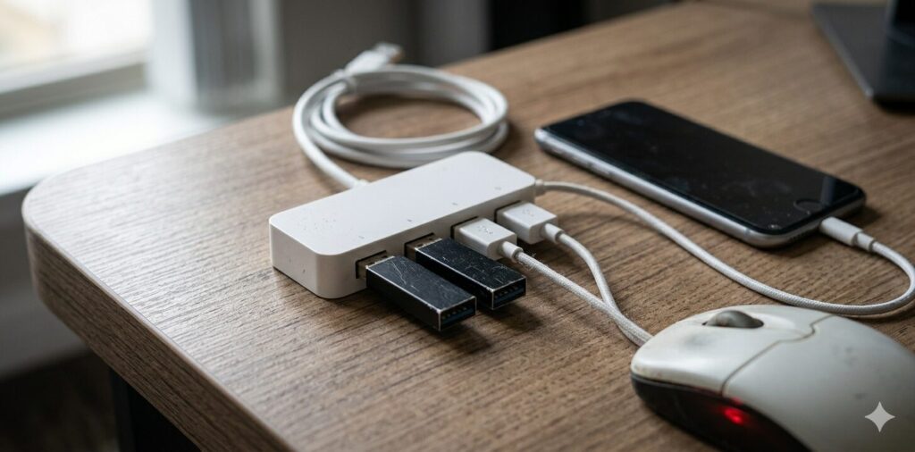 ダイソーのUSBハブは使えるか