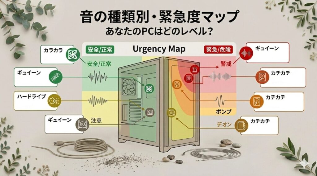 音の種類別緊急度